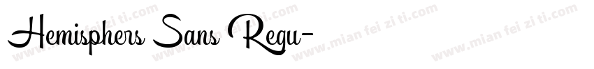 Hemisphers Sans Regu字体转换